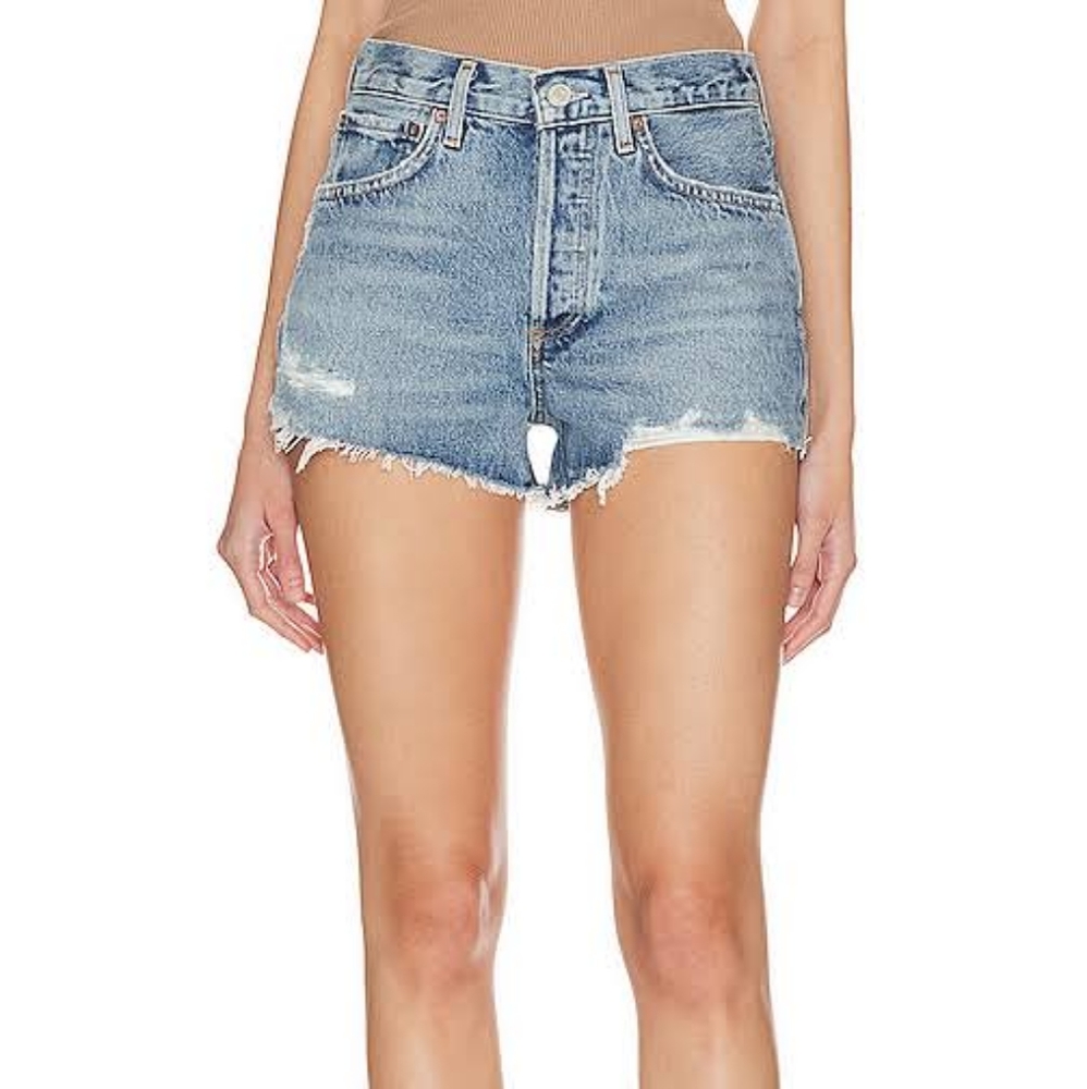 AGOLDE cut off jean  shorts